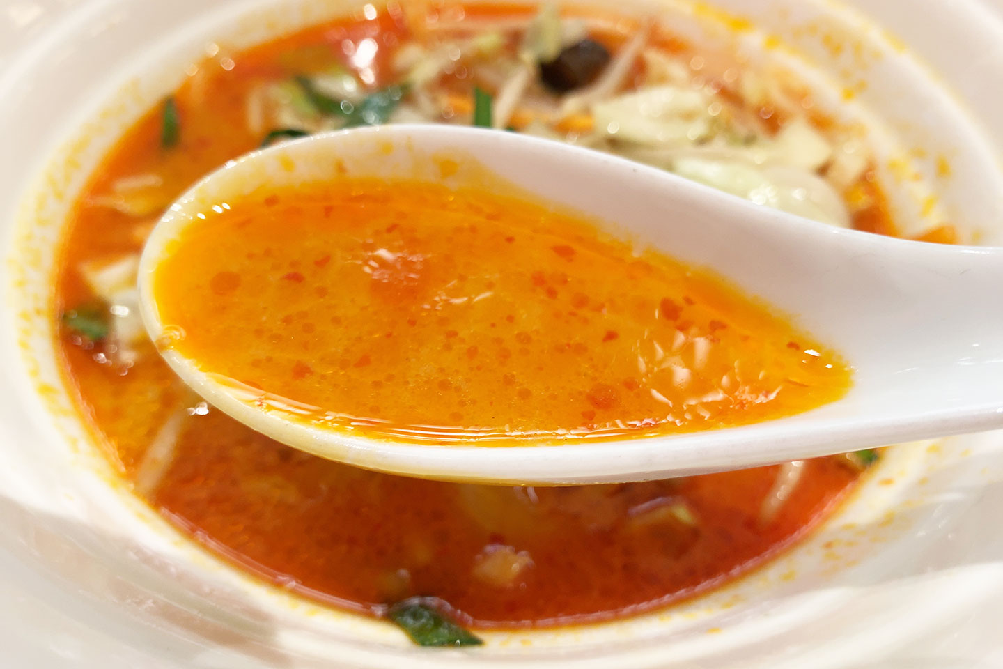 野菜担々麺　スープ